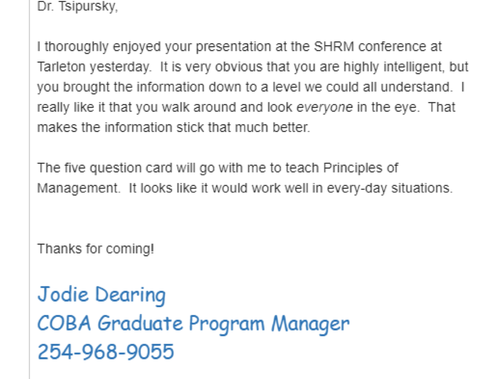 speech at the Cross Timbers SHRM HR Leadership conference